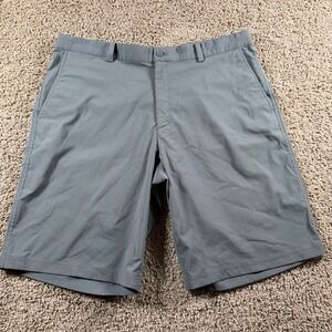 Nike Golf Performance Dri-Fit Mens 38 Grey Pinstripe Athletic Shorts activewear
